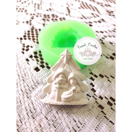 Stampo silicone ALBERO FAMIGLIA NATALE