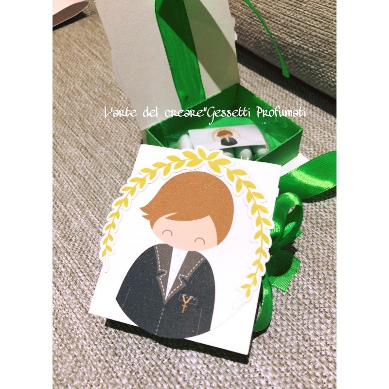 Scatola portaconfetti LIBRO BIMBO PRIMA COMUNIONE