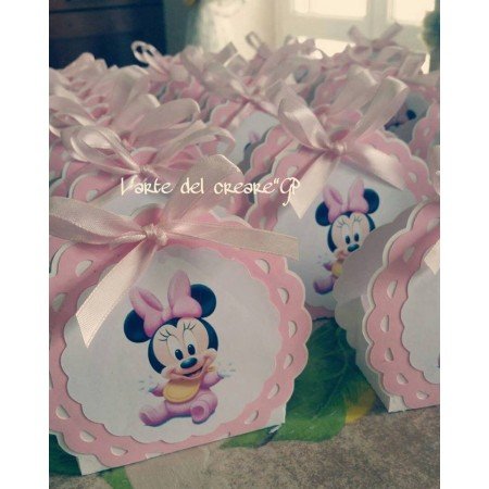 Scatola bomboniera porta confetti Minnie & Topolino