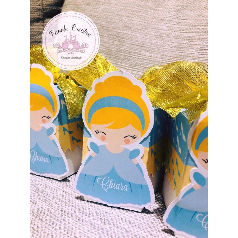 Scatola bomboniera sacchetto porta-confetti CENERENTOLA PRINCIPESSA BIMBA