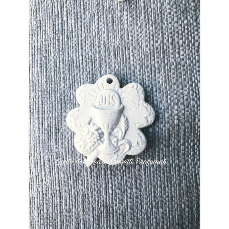 Gessetto profumato FOGLIA CON CALICE E FORO PRIMA COMUNIONE