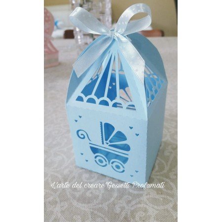 Scatola LANTERNA CARROZZINA battesimo e nascita