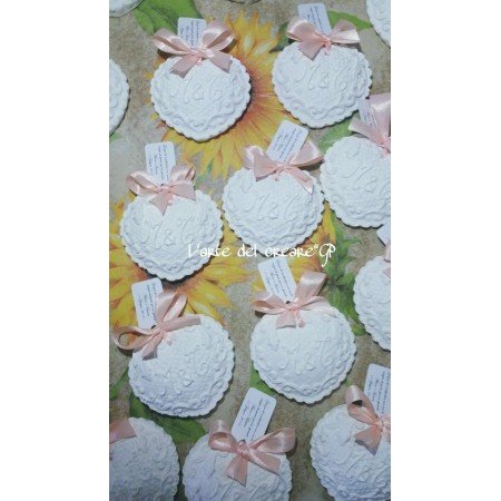 Gessetto profumato CUORE CON INIZIALI SPOSI MATRIMONIO