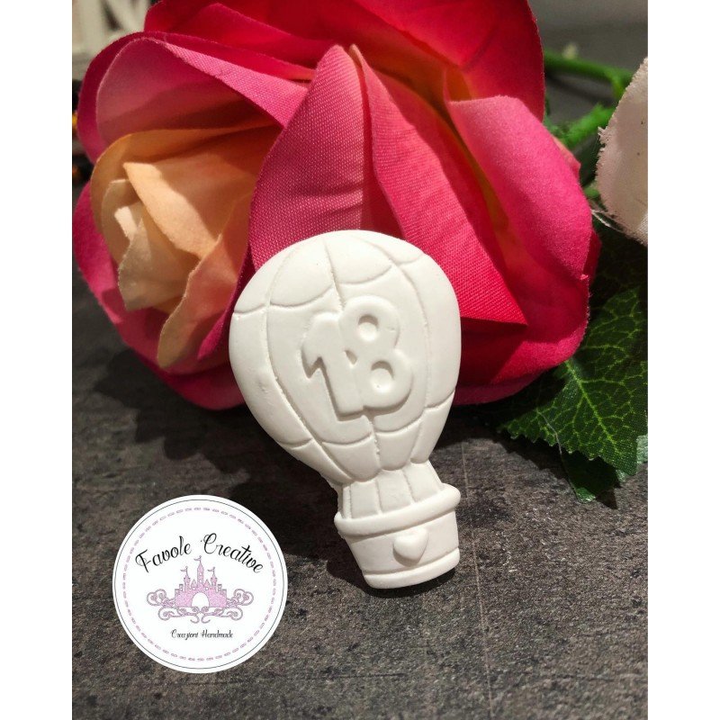 Gessetto profumato MONGOLFIERA 18 ANNI numero in alto