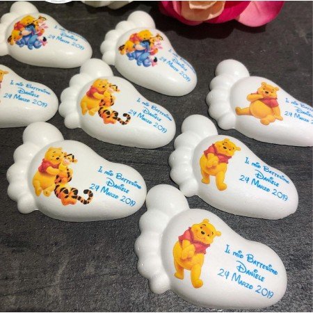 Piedino Profumato Winnie the Pooh Misti | Bomboniera Personalizzata per Nascita, Battesimo, Compleanno