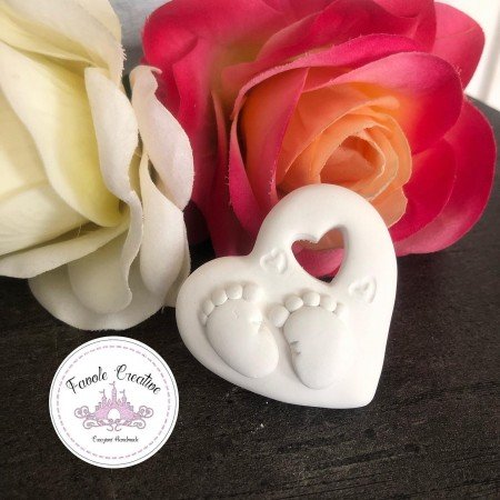 Gessetto profumato CUORE FORATO CON PIEDINI evento