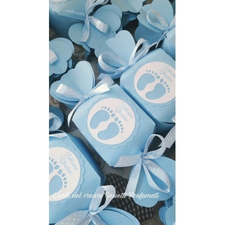 Scatolina CARAMELLA CON PIEDINI E NOME personalizzabile