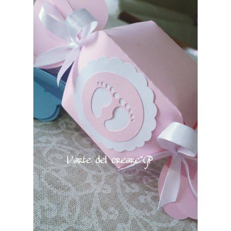 Scatolina CARAMELLA CON PIEDINI E NOME personalizzabile