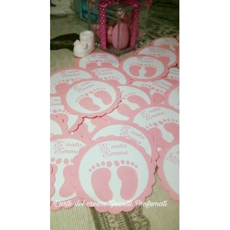 Scatolina CARAMELLA CON PIEDINI E NOME personalizzabile