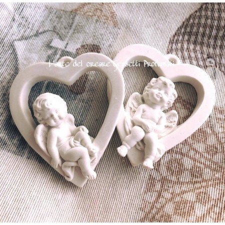 Gessetti Profumati CUORE ANGELO Segnaposti BATTESIMO NASCITA