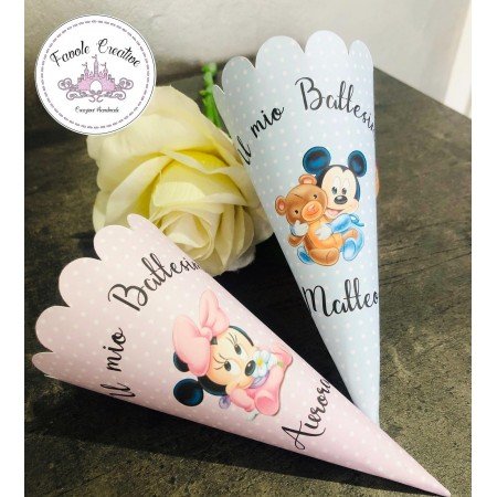 Coni porta confetti-riso Disney Minnie e topolino