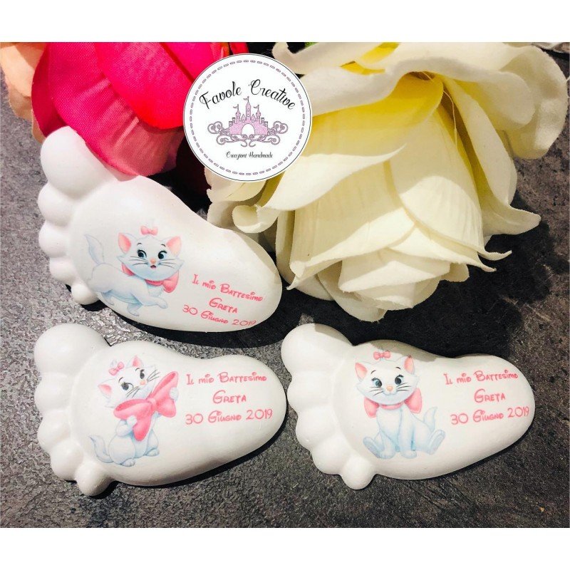 Piedino Profumato Minu Aristogatti | Bomboniera Elegante e Personalizzata per Nascita, Battesimo, Compleanno
