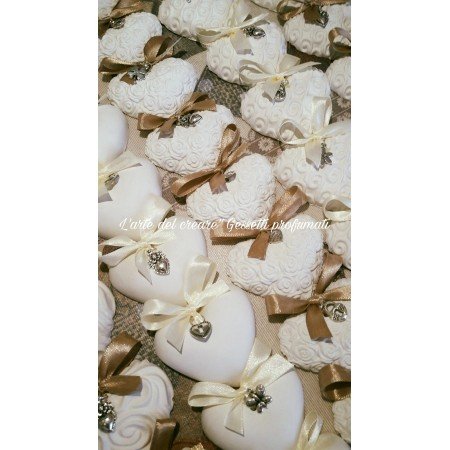 Gessetti profumati CUORE CON FIOCCO E CIONDOLO