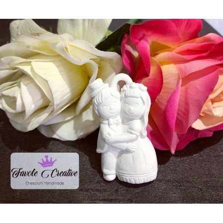 Gessetto profumato COPPIA SPOSI con FORO Matrimonio