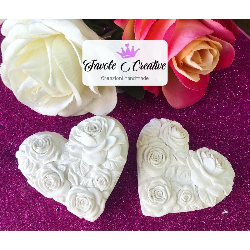 Gessetto profumato CUORE CON ROSE Gessetto profumato CUORE CON ROSE