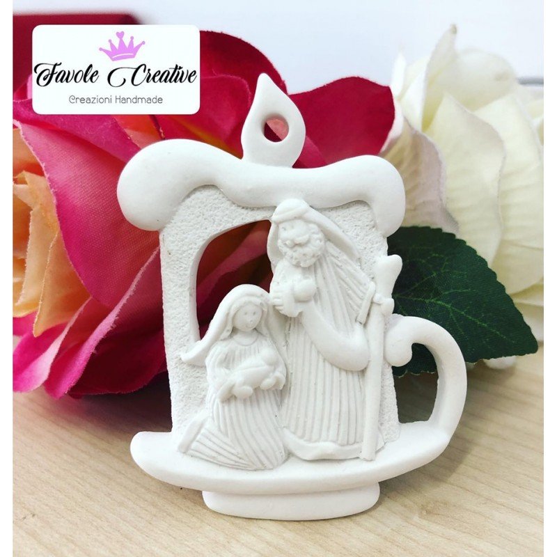 Gessetto profumato CANDELA DI NATALE CON PRESEPE Gessetto profumato CANDELA DI NATALE CON PRESEPE